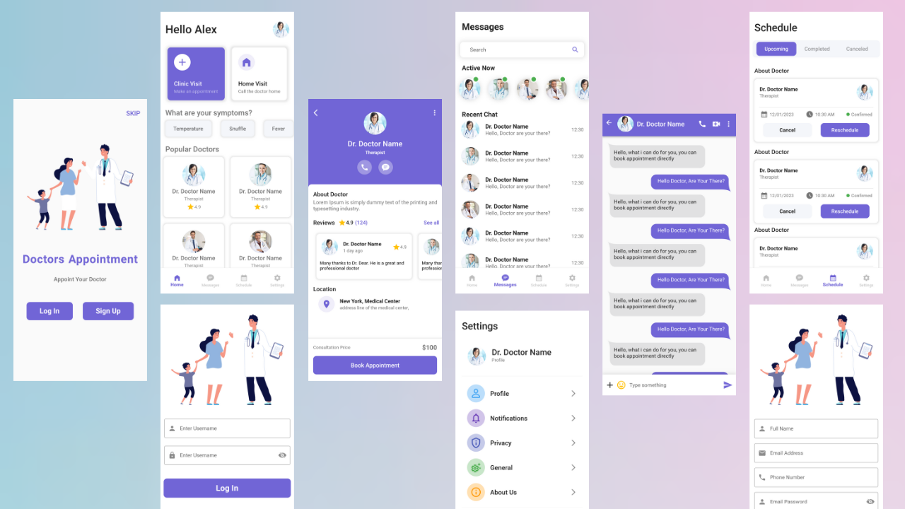 Medical Healthcare App UI Design in Flutter – Source Code